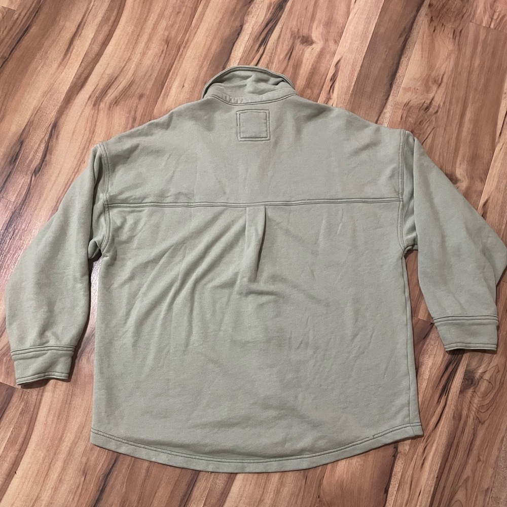 American Eagle Oversized Full Button Down In Oliv… - image 3